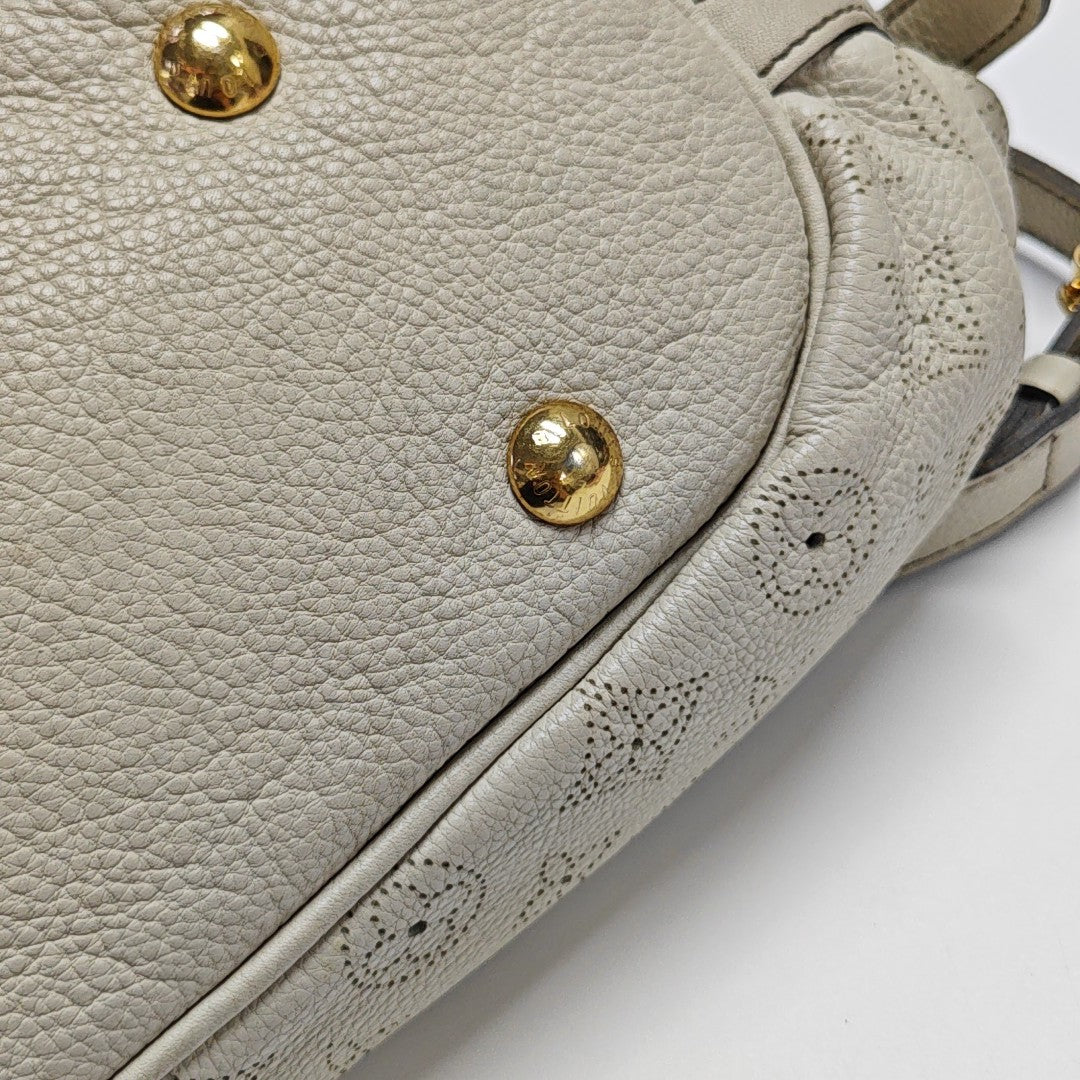 Monogram Calfskin Shoulder Bag White
