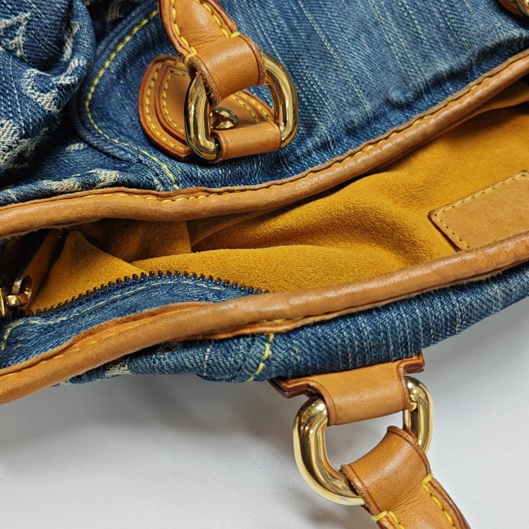 NEO CABBY GM Monogram Denim Blue