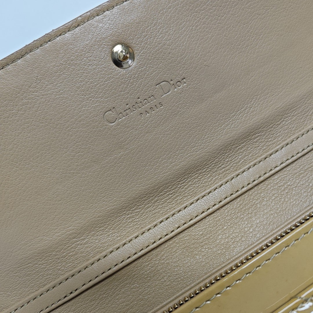 Lady Dior Small Cannage Patent Leather Yellow