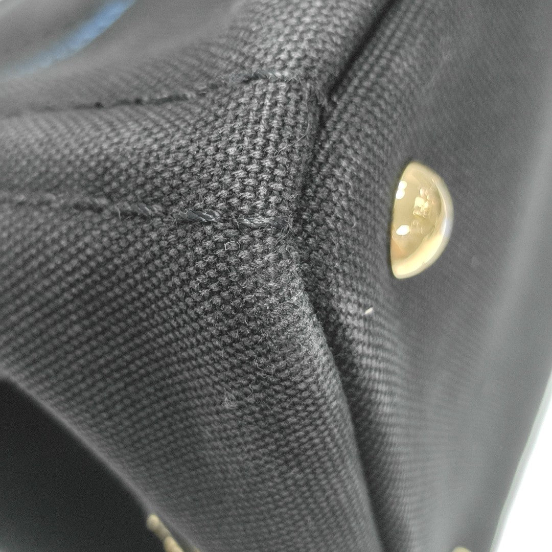Denim Quilted Canvas Black
