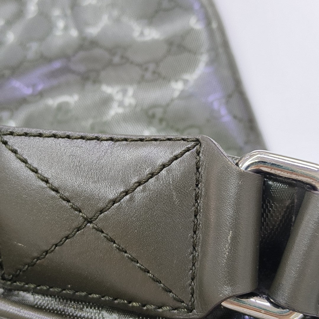 GG Imprime Monogram Coated Canvas Green