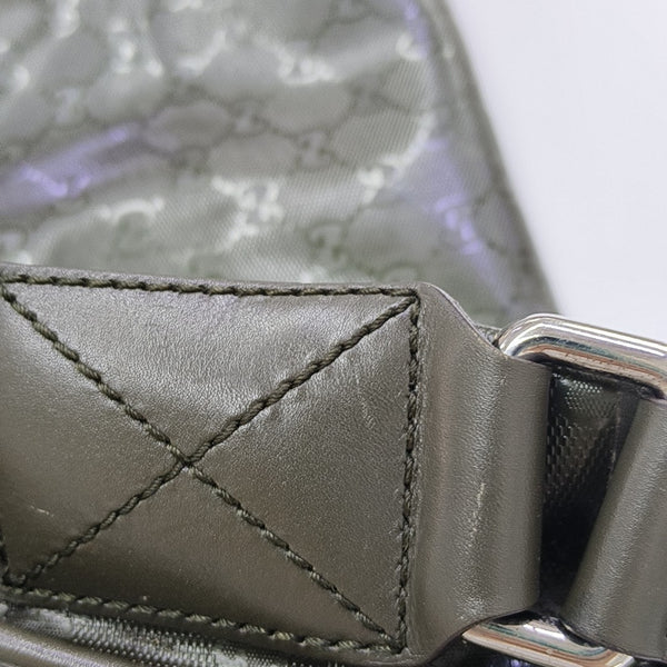 GG Imprime Monogram Coated Canvas Green