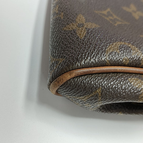 Pochette Eva Monogram Coated Canvas Brown