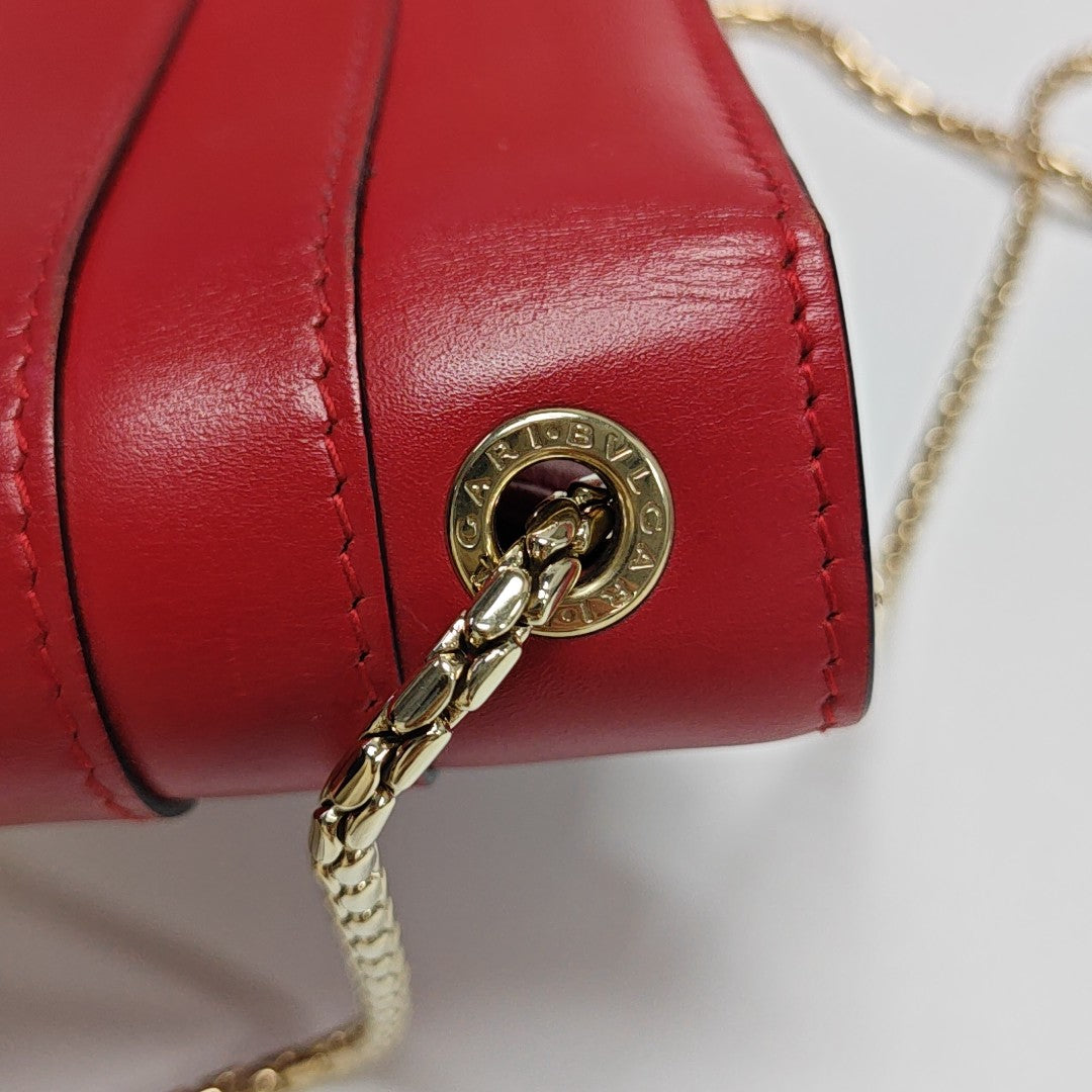 SERPENTI FOREVER Small Calfskin Red