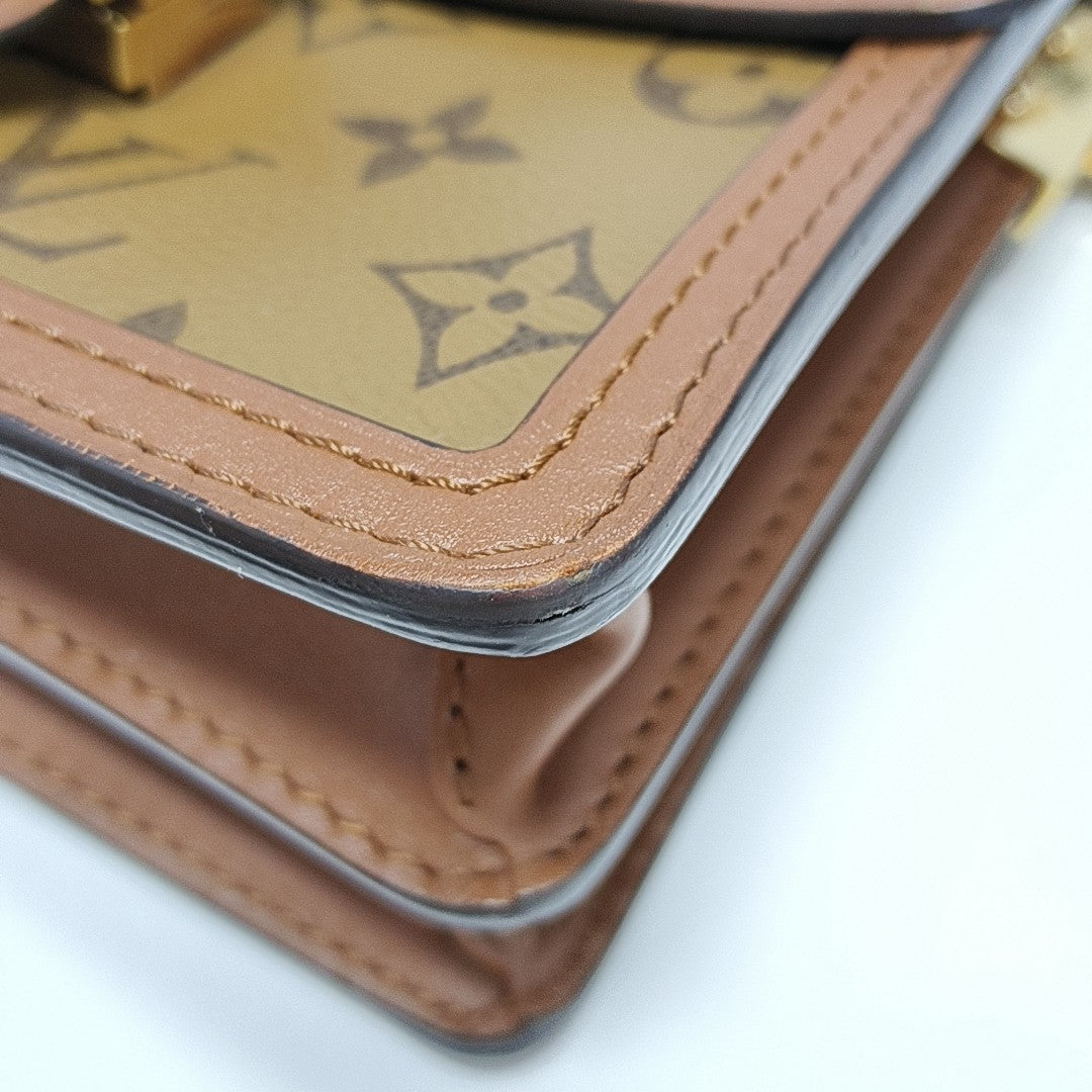 DAUPHINE Mini Monogram Coated Canvas Brown