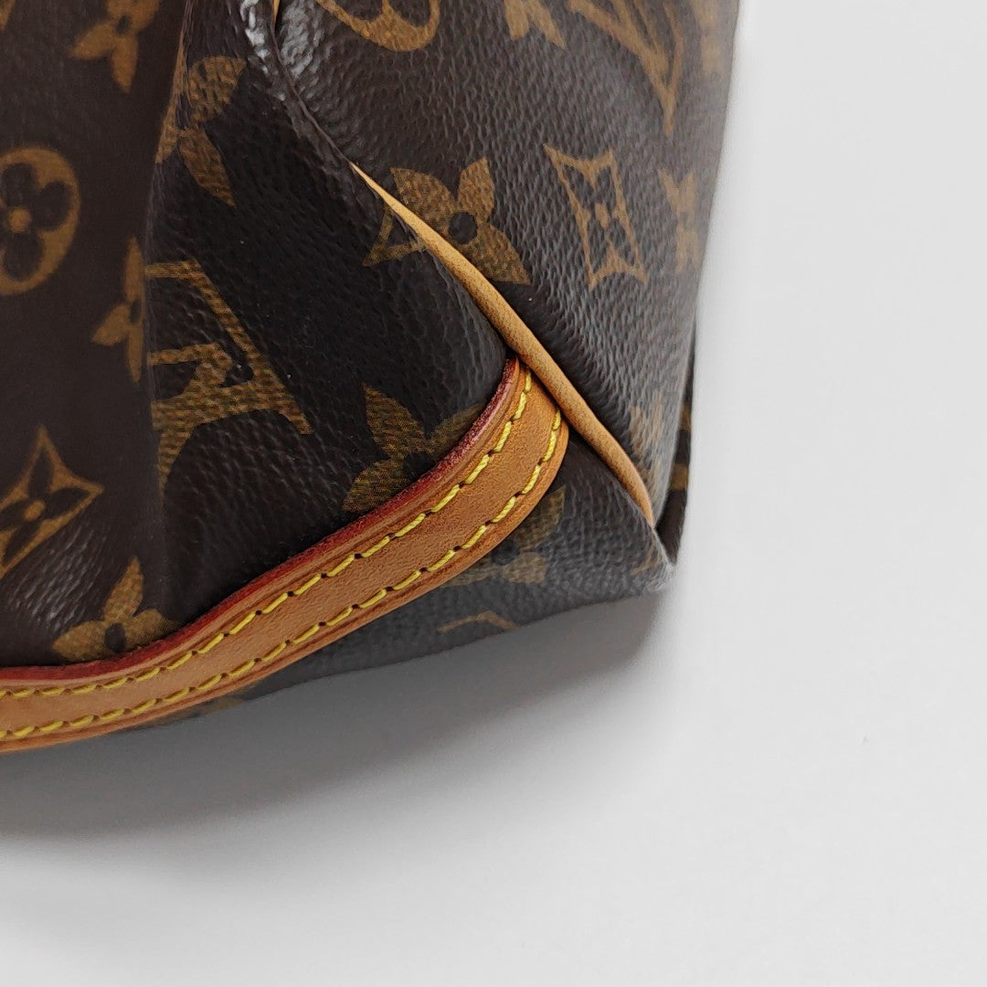 NÉONOÉ Nano Monogram Coated Canvas Brown
