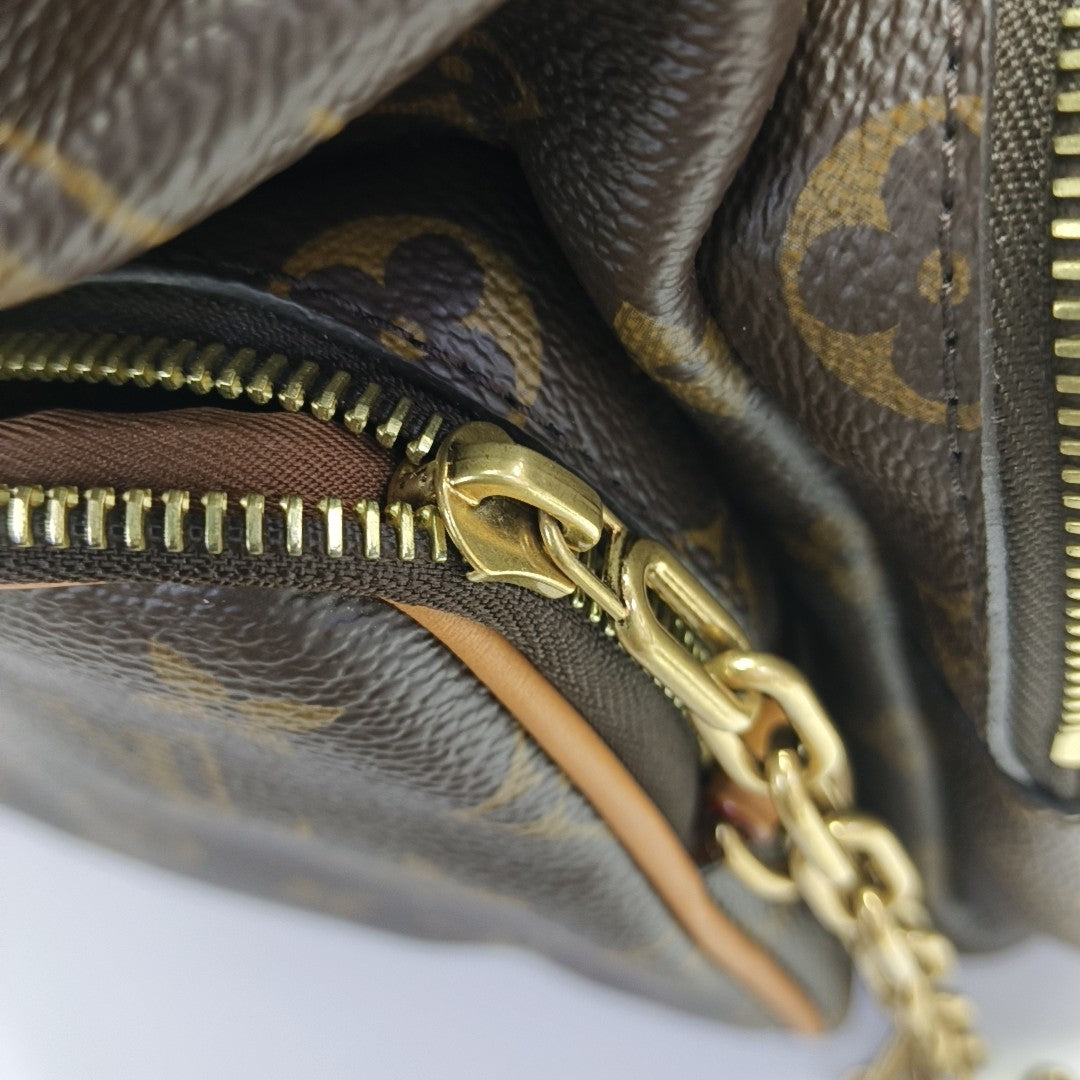 TRIO Monogram Coated Canvas Brown