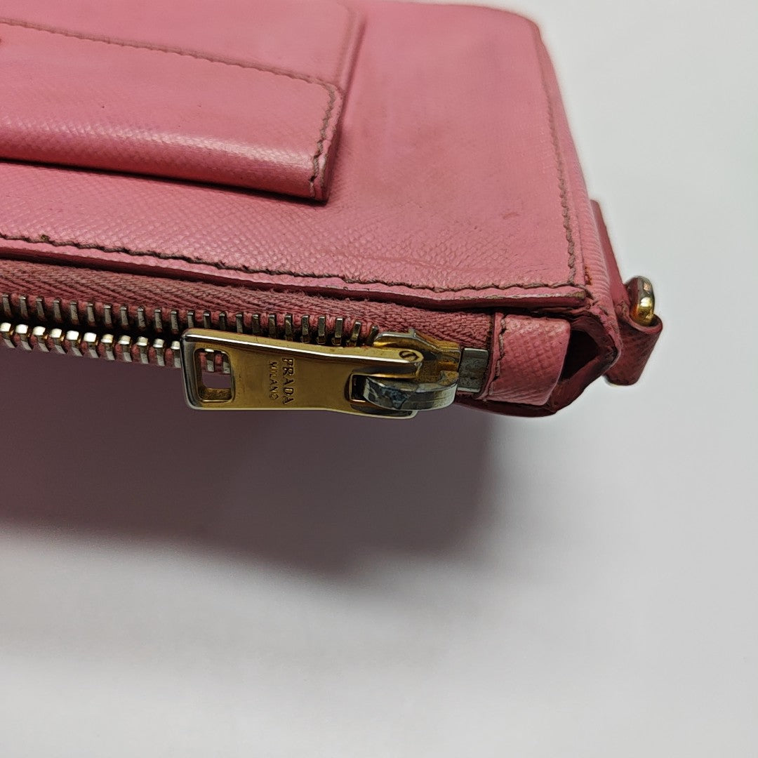Saffiano Calfskin Shoulder Bag Pink