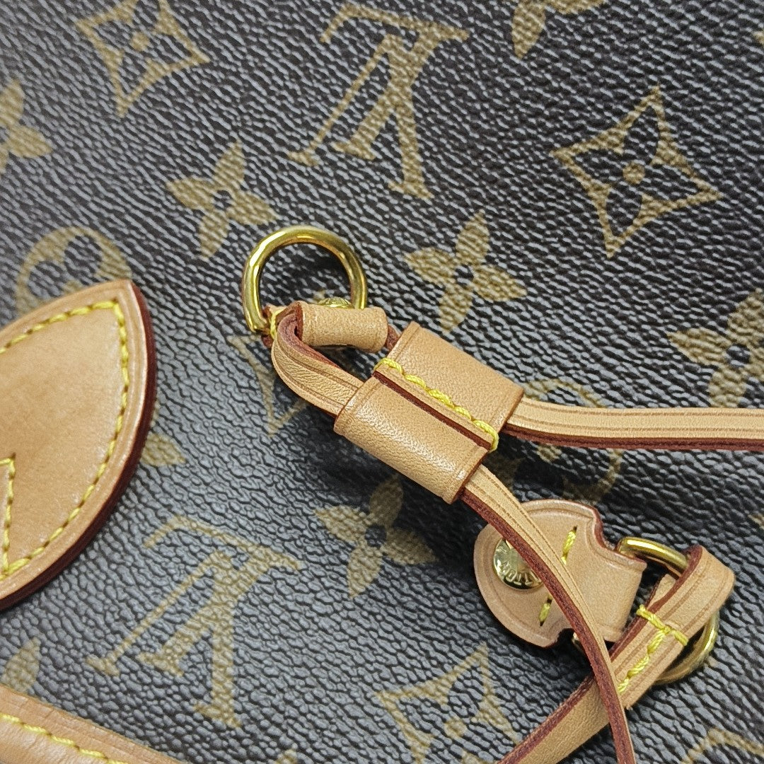NEVERFULL MM Monogram Coated Canvas Brown