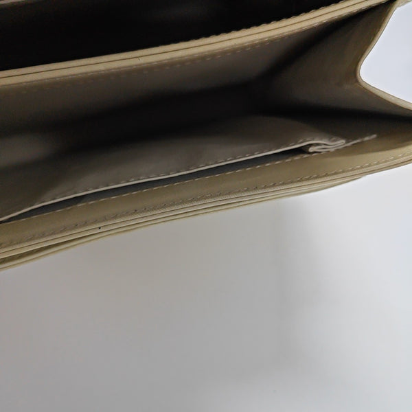 Calfskin Top Handle Bag Beige