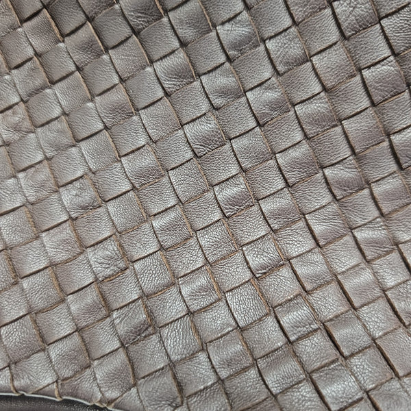 Calfskin Top Handle Bag Brown