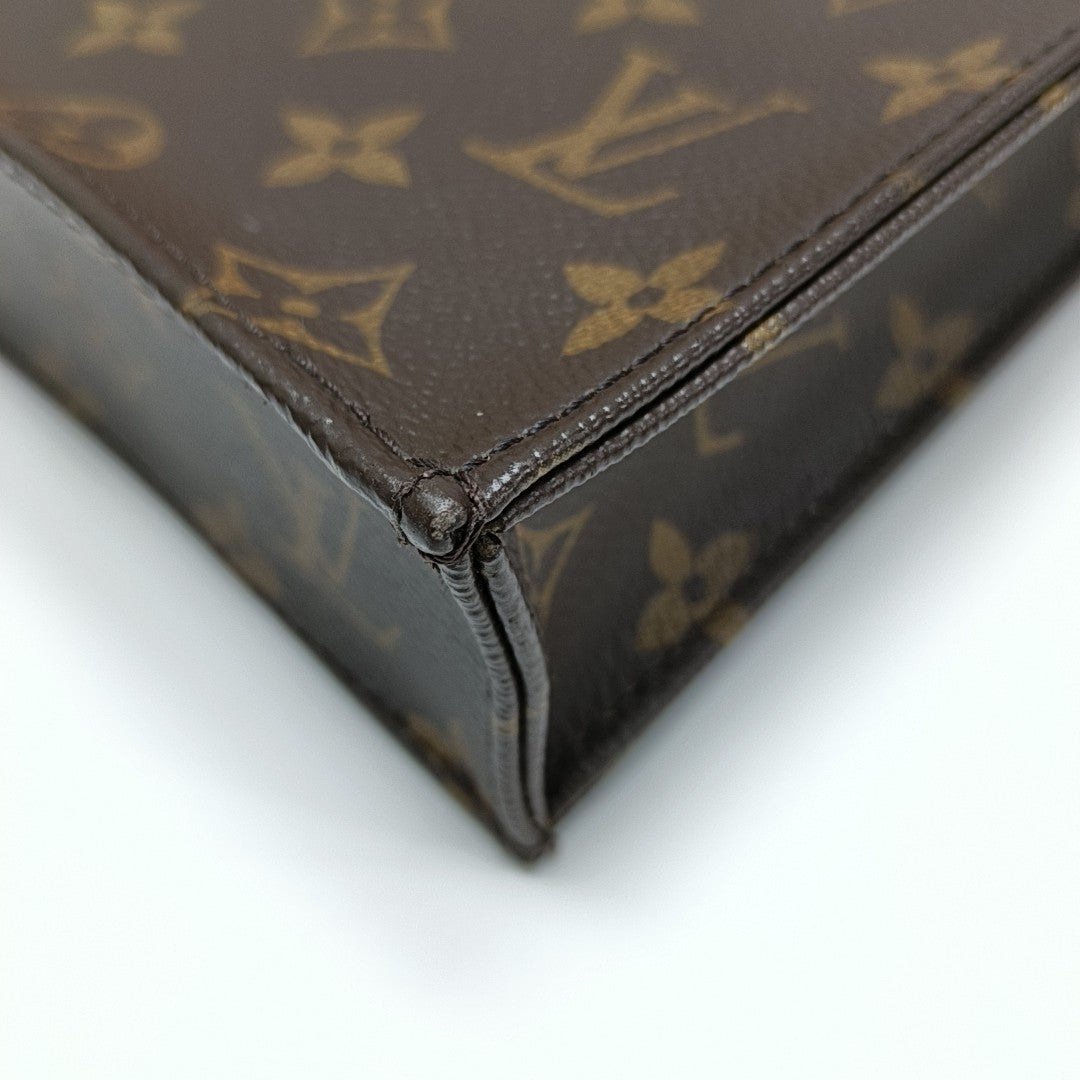SAC PLAT Mini Monogram Coated Canvas Brown