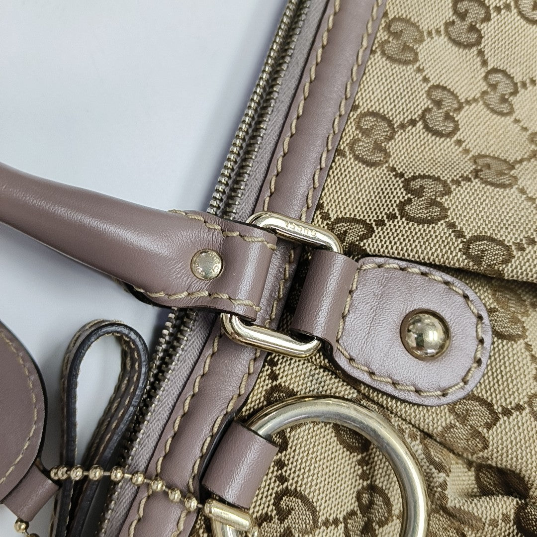Sukey Monogram Canvas Beige