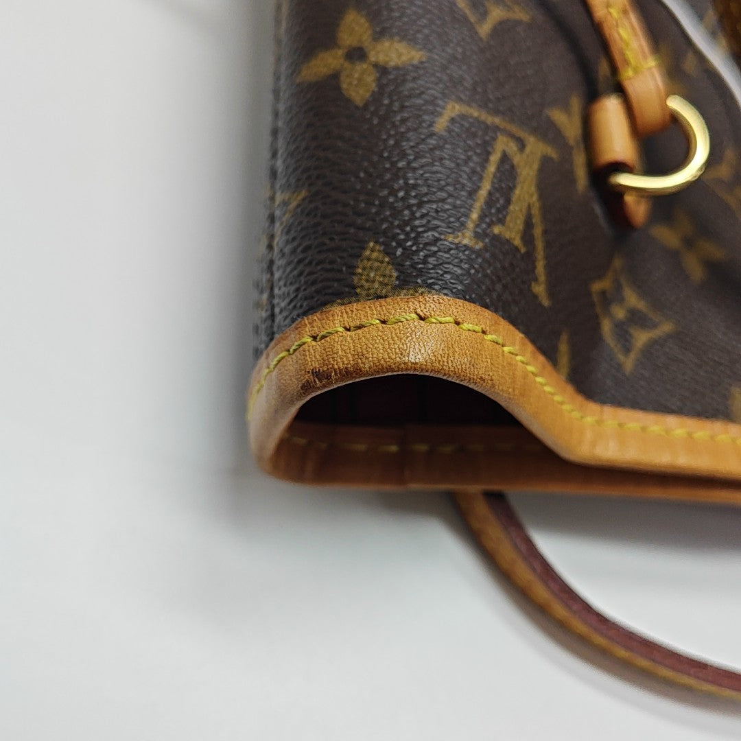 NEVERFULL MM Monogram Coated Canvas Brown