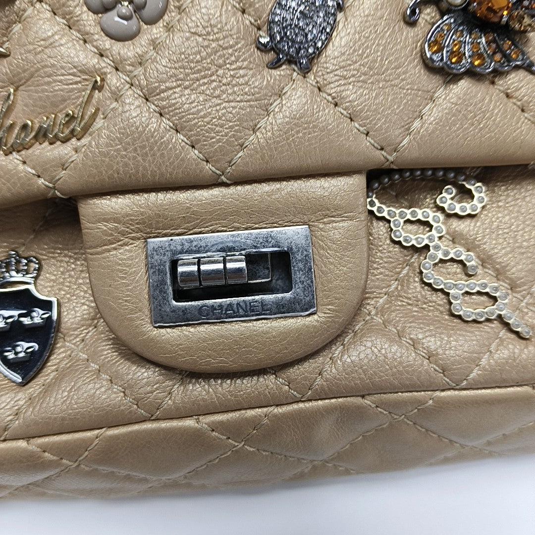 2.55 225 (small) Quilted Calfskin Gold