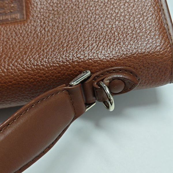 Calfskin Top Handle Bag Brown