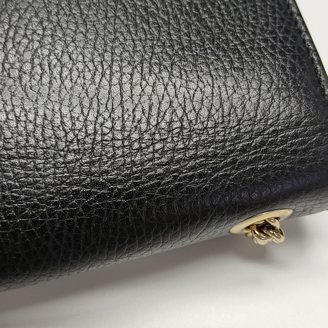 Interlocking G Small Calfskin Black
