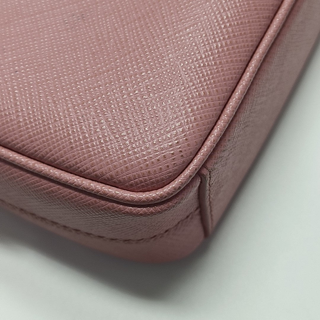 Saffiano Calfskin Shoulder Bag Pink