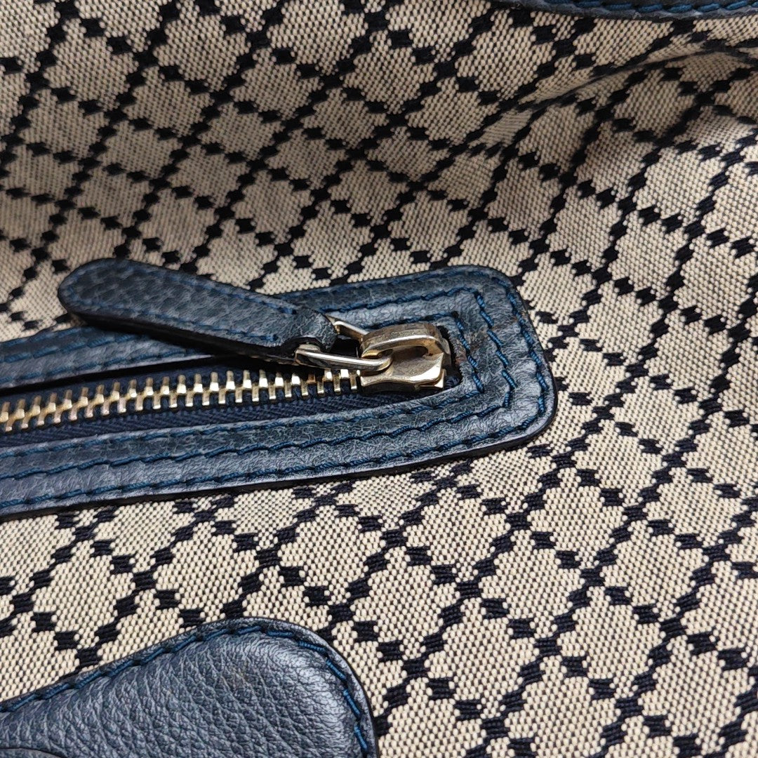 Canvas Top Handle Bag Brown