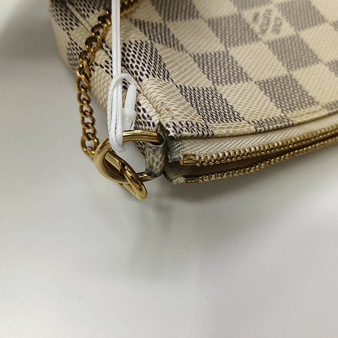 ACCESSOIRES Mini Damier Azur Coated Canvas White