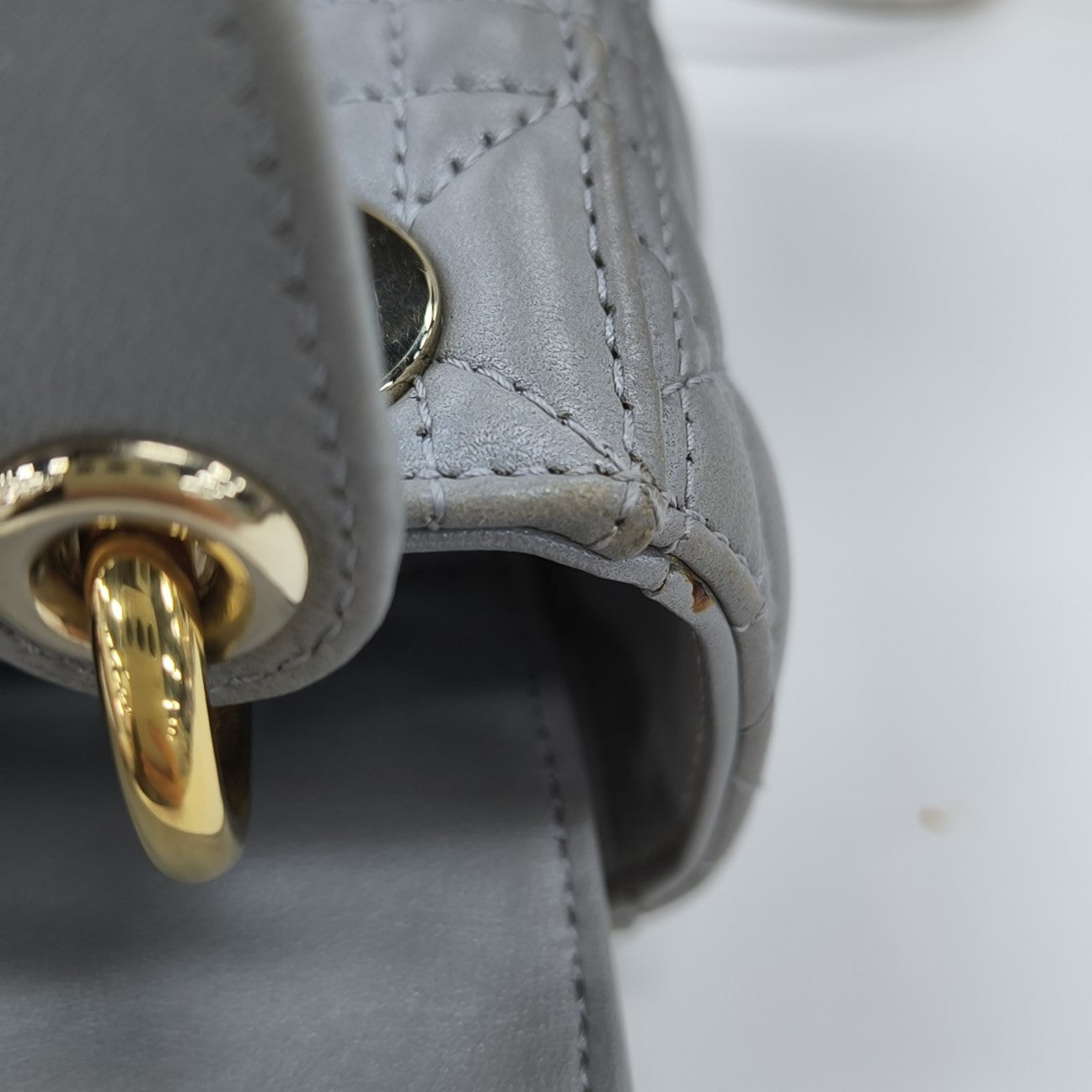 Lady Dior Mini Quilted Lambskin Blue