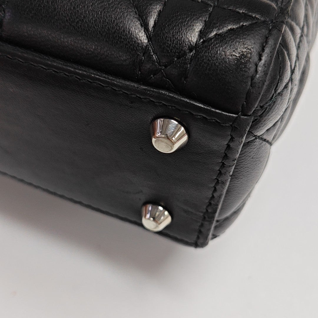 Lady Dior Mini Quilted Lambskin Black