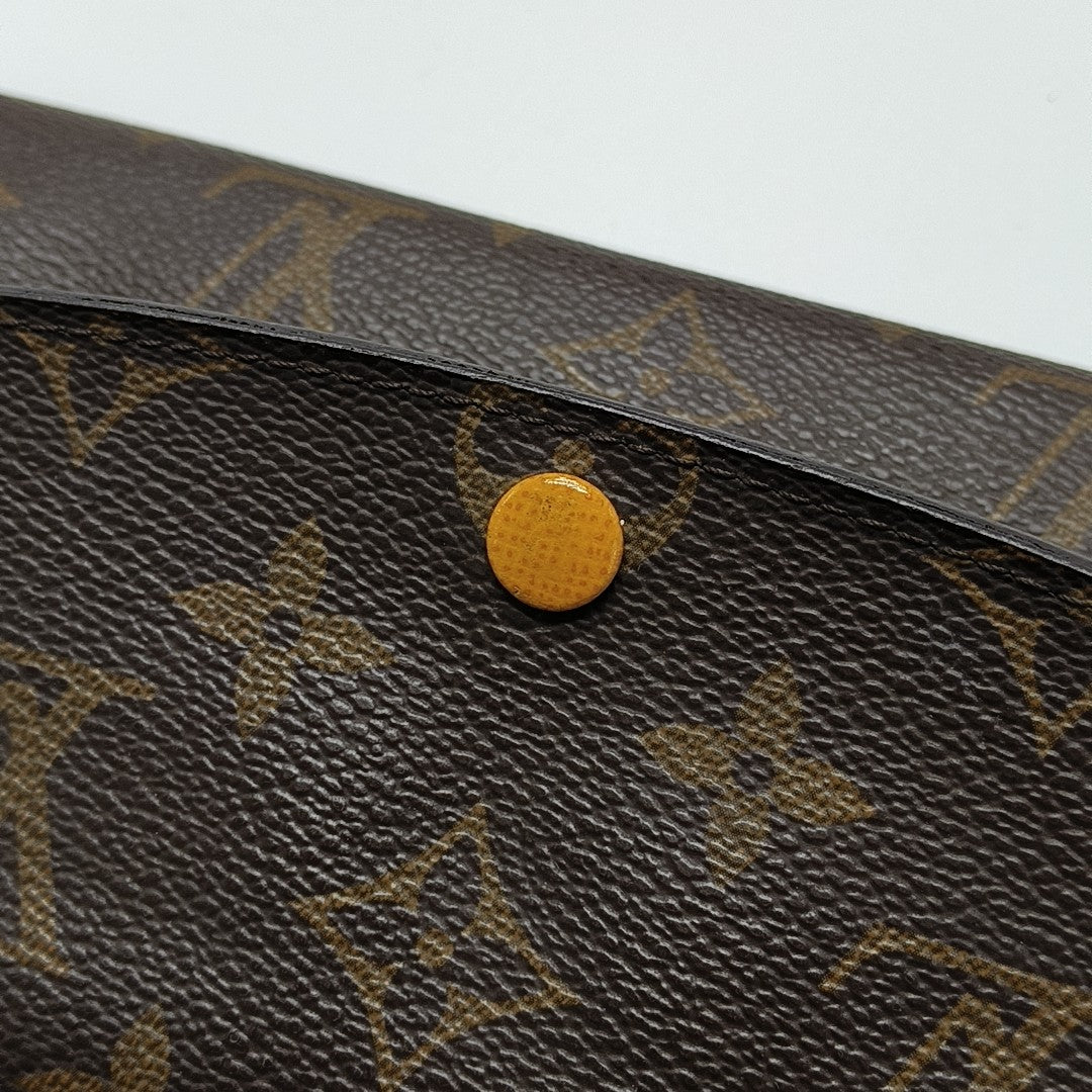 EMILIE Monogram Coated Canvas Brown Wallet