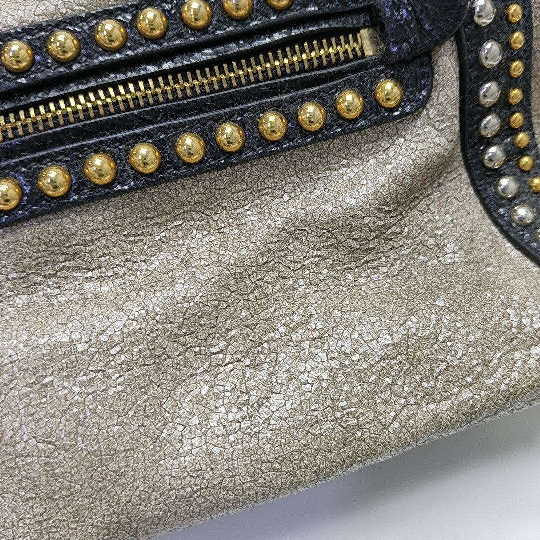 Calfskin Shoulder Bag Beige
