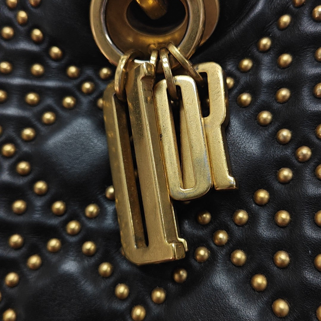 Lady Dior Medium Cannage Lambskin Black