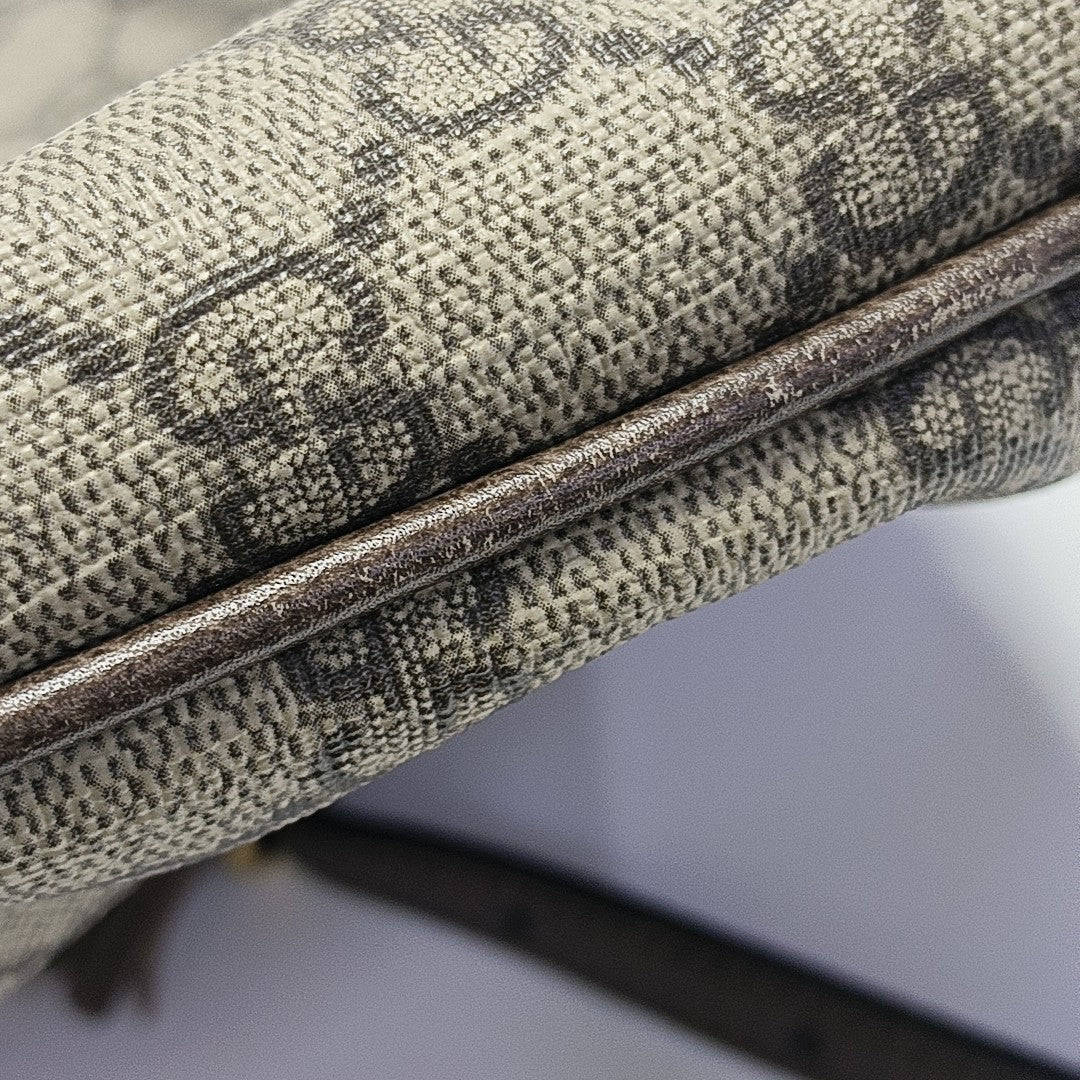 Ophidia Mini Monogram Coated Canvas Beige