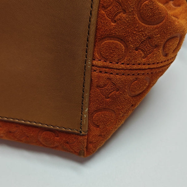 Suede Top Handle Bag Orange