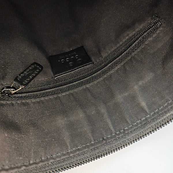 Monogram Suede Shoulder Bag Black