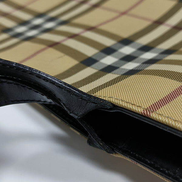 Coated Canvas Top Handle Bag Beige