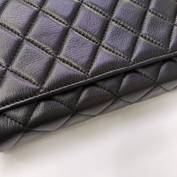 Quilted Calfskin Shoulder Bag Black