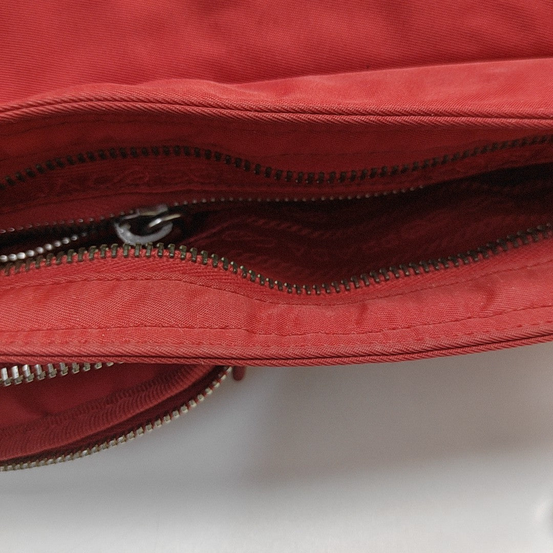 Nylon Shoulder Bag Red
