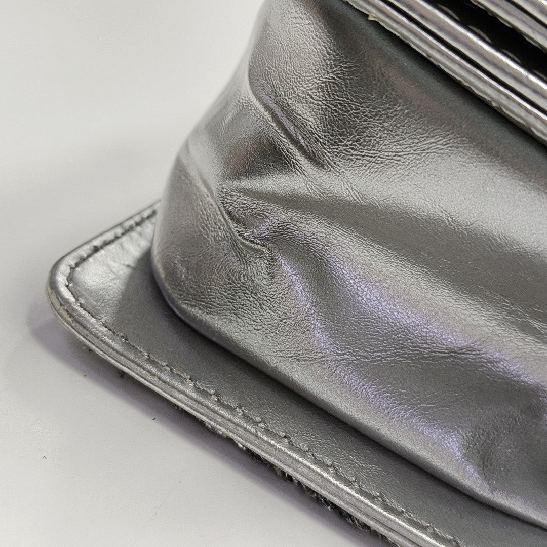 BOY CHANEL Small Chevron Calfskin Gray