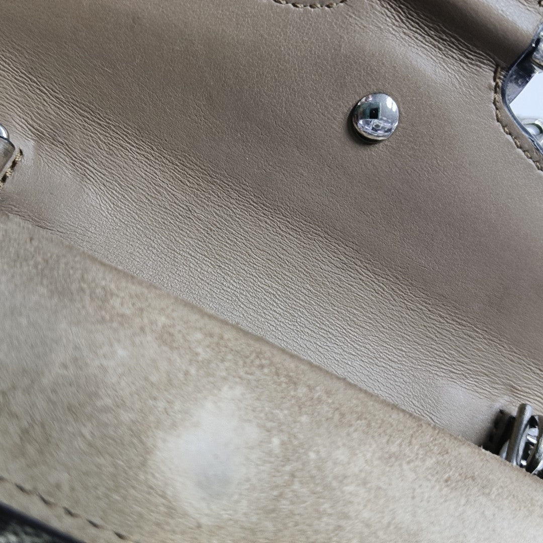 Dionysus Super Mini Monogram Coated Canvas Beige
