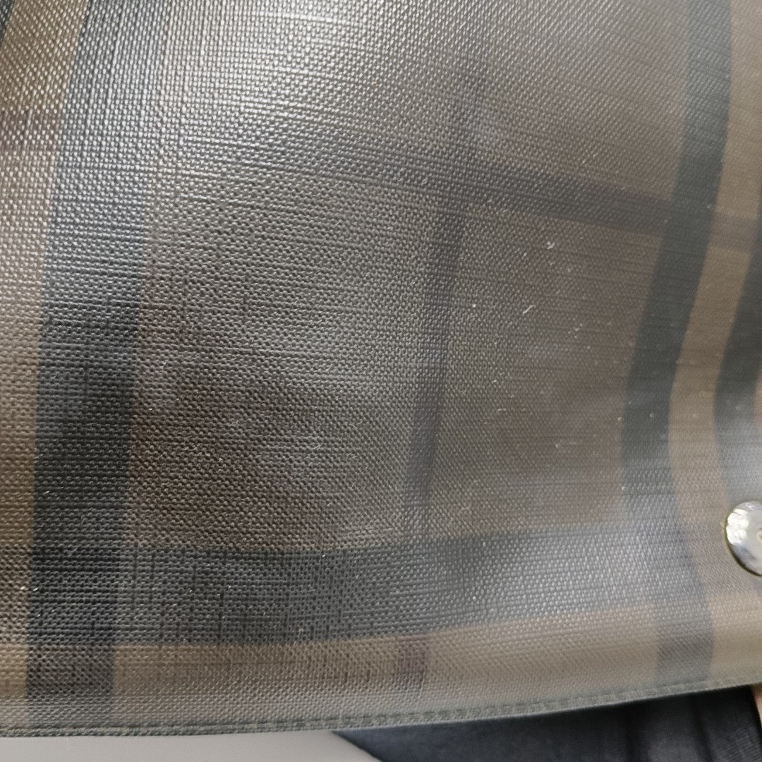 Coated Canvas Shoulder Bag Brown