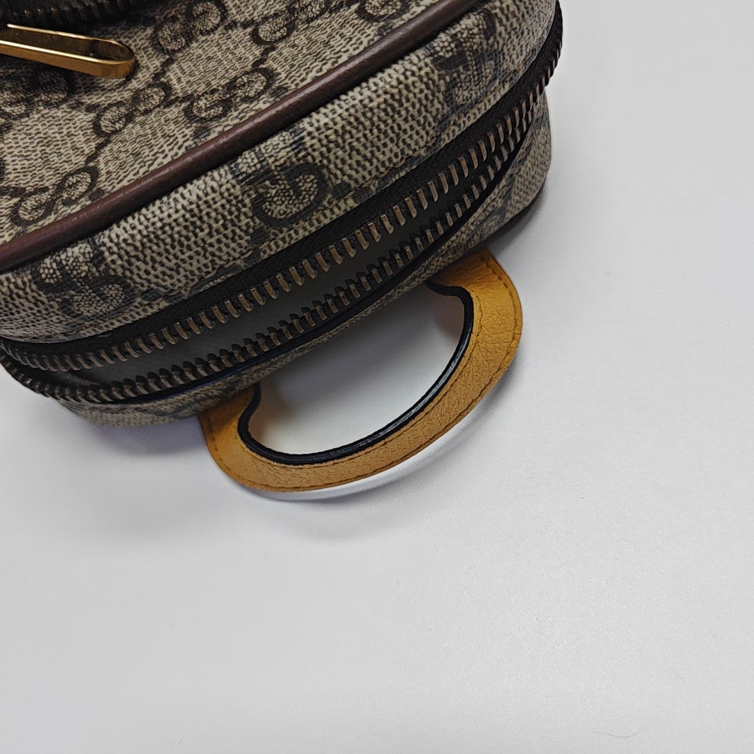 Neo Vintage Mini Monogram Coated Canvas Brown