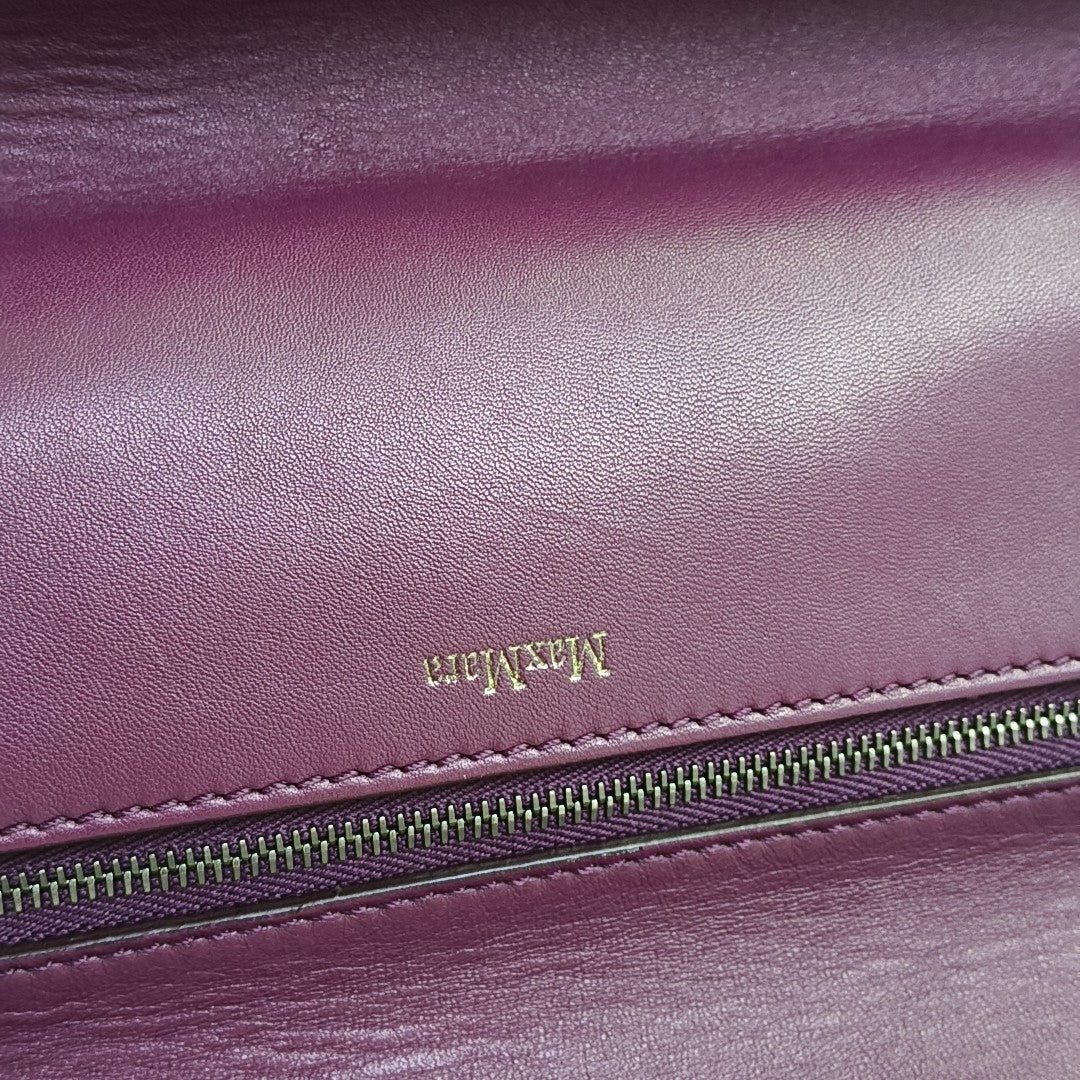 Calfskin Shoulder Bag Purple
