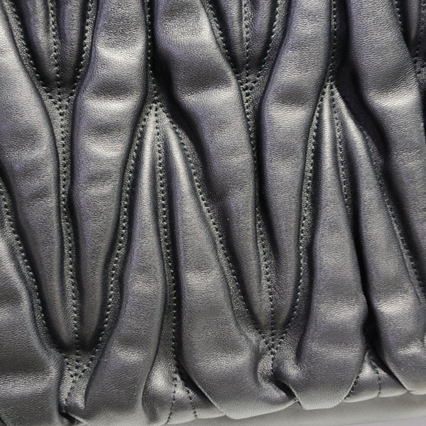 Quilted Lambskin Shoulder Bag Black