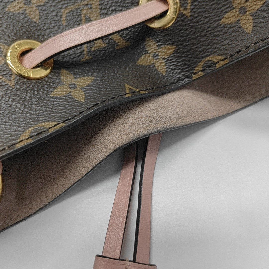 NÉONOÉ MM Monogram Coated Canvas Brown