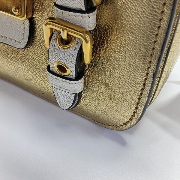 Calfskin Shoulder Bag Gold