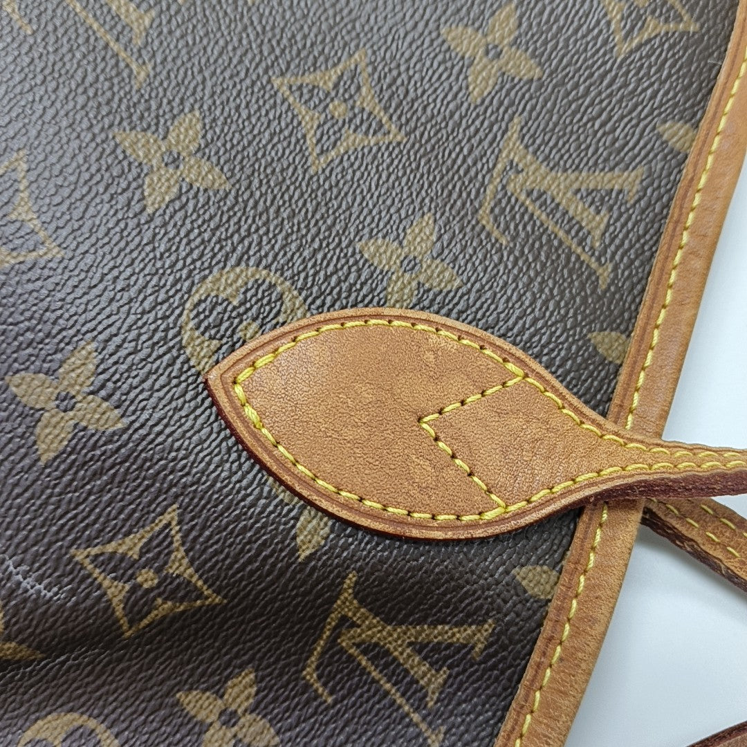 NEVERFULL MM Monogram Coated Canvas Brown