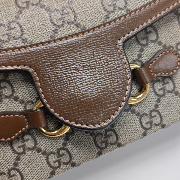 Horsebit 1955 Mini Monogram Coated Canvas Beige