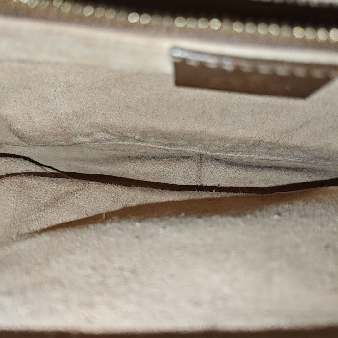Horsebit 1955 Medium Monogram Coated Canvas Beige