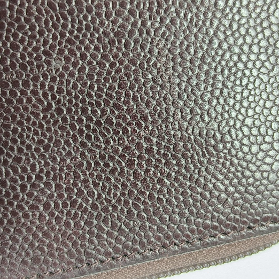 Grained Calfskin Wallet Red