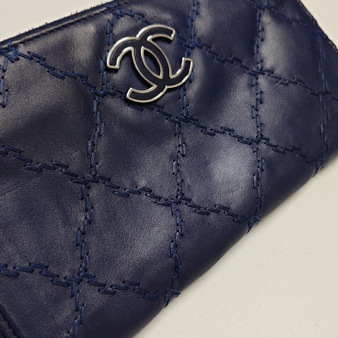 Quilted Calfskin Blue