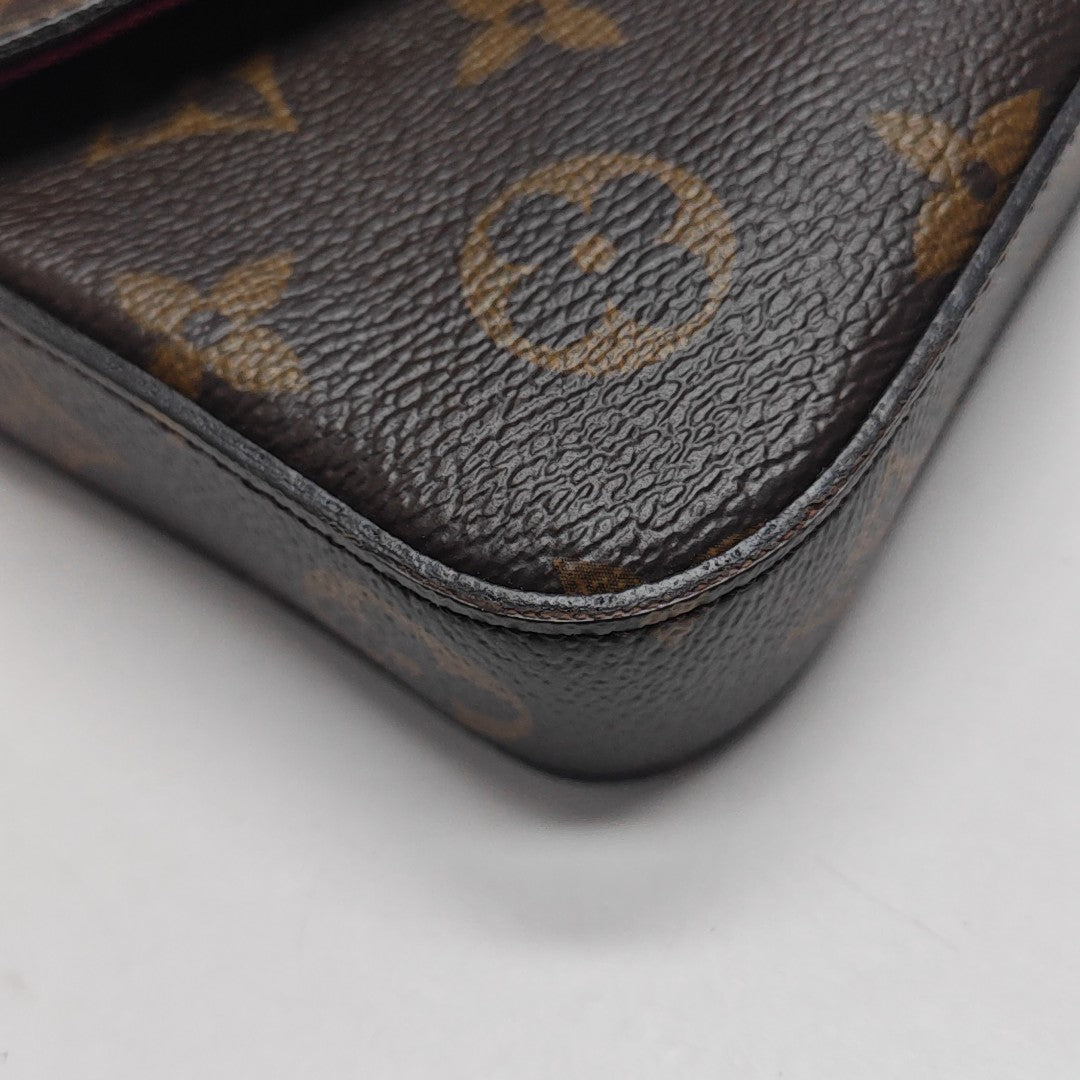 FÉLICIE Monogram Coated Canvas Brown