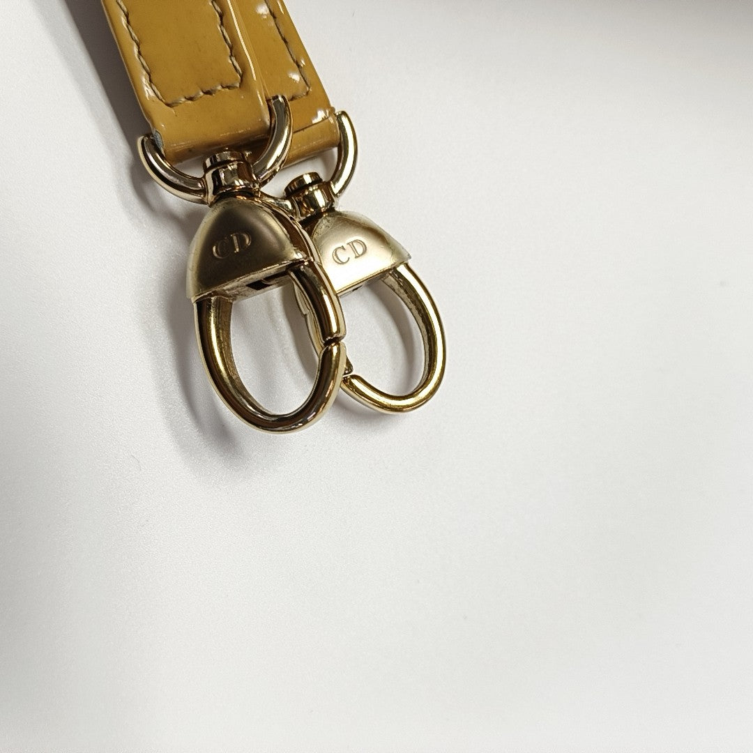 Lady Dior Medium Cannage Patent Leather Yellow